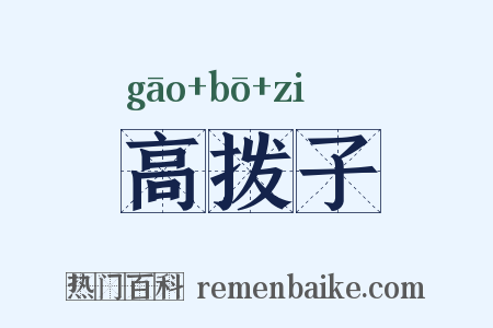高拨子是什么意思的图片